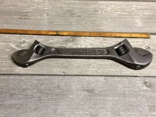 Vintage 10 " - 12 " Double End Adjustable Wrench Diamond Calk Horseshoe Co.