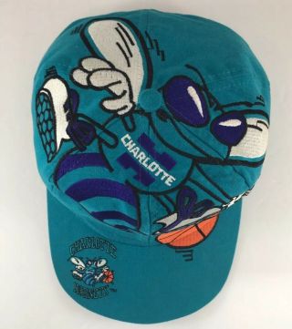 Vintage 90s The Game Charlotte Hornets Big Logo Snapback Hat Nba J Cole All Star