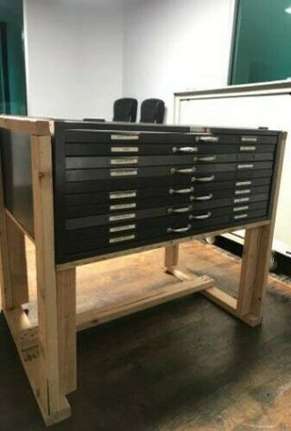vintage flat file cabinet,  42 