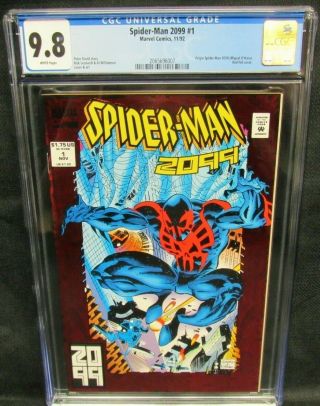 Spider - Man 2099 1 (1992) Origin/1st Issue Red Foil Cover Cgc 9.  8 Q172