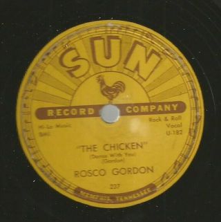 Jump Bw Rockabilly R&b 78 - Rosco Gordon - The Chicken - Hear - 1955 Sun 237
