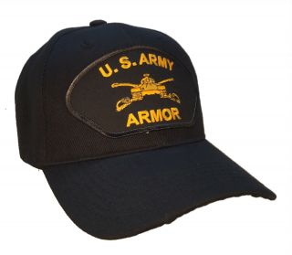 U.  S.  Army Armor Hat Black Ball Cap Us Army Armored Tank Division Fort Benning