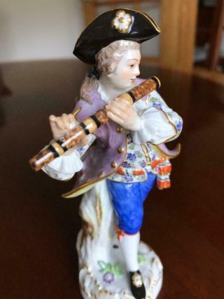 Meissen Porcelain Figure of Flute Player from Galant Orchestra 3