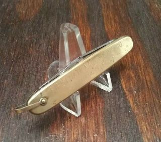 VINTAGE FIRST NATIONAL LIFE INSURANCE CO.  ADVERTISING WATCH FOB POCKET KNIFE 3