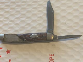 Vintage Remington Umc Made In Usa Two Blade Bone Handle Pocket Knife 1924 - 1933