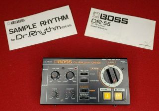 Boss Roland Dr Rhythm Dr - 55 Analog Drum Machine Guitar Percussion Vintage