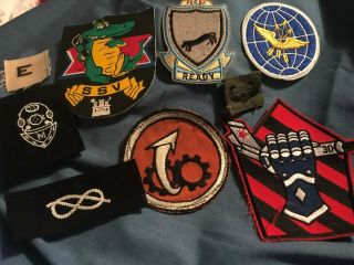 9 Piece Military Patch Set Navy Army Air Force Helicopter Jet Squadron Diver