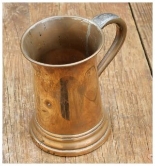 Antique Copper/Brass ¾ Pint Tankard. 2
