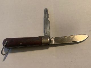 Vintage Two Blade Colonial Prov Usa Electricians Pocket Knife