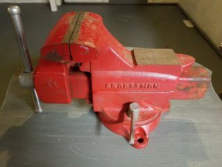 Vintage Craftsman Vise Large Bench Vise (with Pipe Vice) 5 " No.  391 - 5181