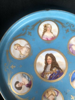 SEVRES - STYLE GILT PAINTED PORCELAIN CHARGER Louis IXV 19th Century 2