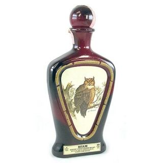 Vintage Jim Beam Decorative Whiskey Decanter J.  Lockhart Horned Owl
