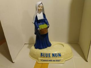 Blue Nun Rare Vintage Advertising Salesman Liquor Display Bottle Stand