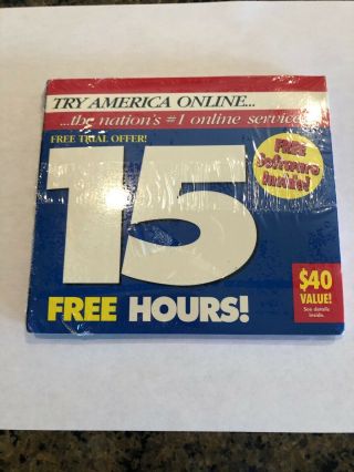 Rare Aol American Online 1996 / 15 Hours