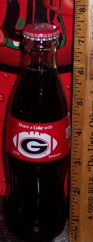 2018 Coca Cola Share An Ice Cold Coke With University Of Georgia Football Bottle