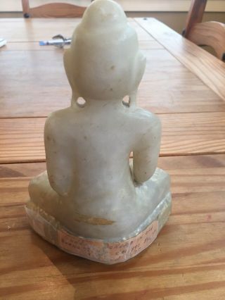 Solid Antique Carved Marble Statue of Buddha.  Circa 1890. 3
