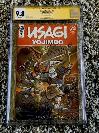 Usagi Yojimbo 1 Cgc 9.  8 Simonson 1:10 Cover Ss Signed By Stan Sakai (2019) Idw