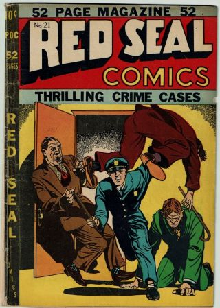 Red Seal Comics 21 Superior 1947 Rare G Age Crime Last Lady Satan Black Dwarf