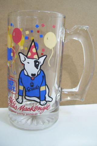 1987 Spuds Mackenzie Bud Light Anheuser Busch Beer Stein Glass Mug Party Dog