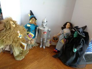 Vtg 1988 The Wizard Of Oz Set - Scarecrow,  Tin Man,  Dorothy,  Lion,  Witch 14 "