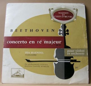 Ida Haendel Beethoven Violin Concerto French Hmv Felp 138
