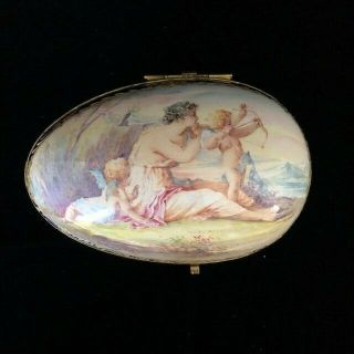 19th c Antique French Gilt Bronze Sevres Porcelain Egg Box Chateau des Tuileries 2