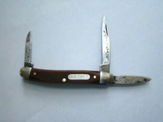 Vintage Schrade Old Timer Usa 58ot Ulster 3 Blade Pocket Knife Very Good