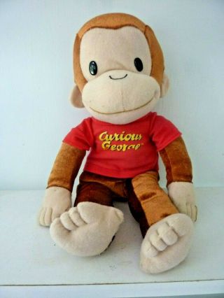 15 " Curious George Monkey In Red Shirt Stuffed Animal Plush (j9 58)