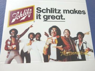 1979 Schlitz Table Top Beer Sign,  Lionel Richie & Commodores