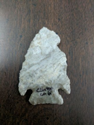 Authentic Lost Lake Arrowhead From Clinton County Indiana Point Artifact