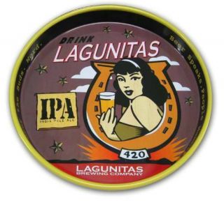 Lagunitas Brewing Company Ipa Beer Serving Tray And Red T Shirt Sz L