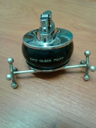 Rms Queen Mary Very Rare Vintage Petrol Lighter Rolstar Made In England