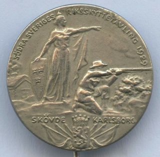 Sweden Vintage Shooting 1929 Badge Pin Grade