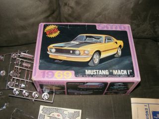 Rare Amt 1969 Mach Mustang Model Kit,  Annual 1/25 Mostly,  Not Inventoried