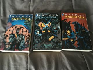 Batman Knightfall Deluxe Edition Volume 1 - 3 Complete Dc Tpb Omnibus Set 600,  Pag