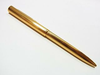 Vintage Dunhill Gold Plated Push action Ballpoint Pen W/Box 3