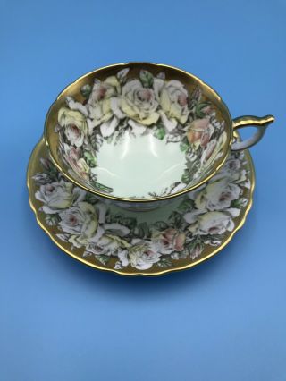 Rare Paragon Tea Cup & Saucer Set Cabbage Roses