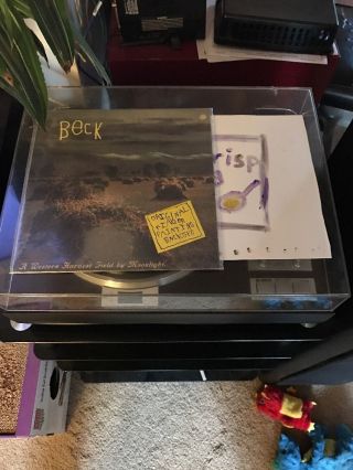 Beck A Western Harvest Field By Moonlight,  First Press W/ Painting,  Mellow Gold