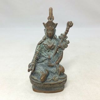 E064: Chinese Buddhist Statue Of Copper Ware With Appropriate Work.