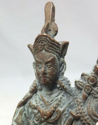 E064: Chinese Buddhist statue of copper ware with appropriate work. 2