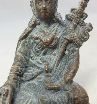 E064: Chinese Buddhist statue of copper ware with appropriate work. 3