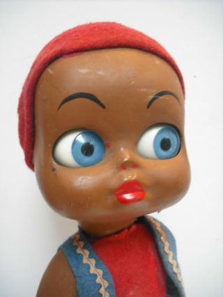 Rare Vintage 1950s Dedo Italian Brev Googly Boy Doll.  Huge Eyes Pre Blythe