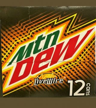 1x 12oz 12 Pk Mountain Dew Livewire Cans 12 Pack Mtn Dew