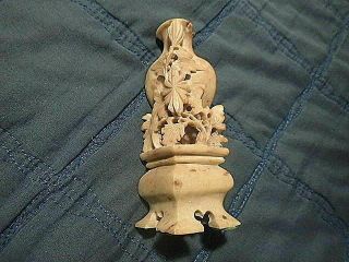 Antique Chinese Carved Soapstone Vase