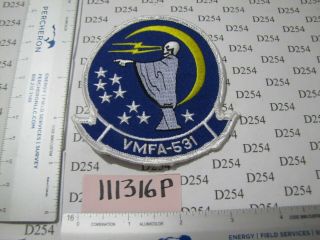 Usmc Squadron Patch Marine Corps Fighter Attack Vmfa - 531 4 " Size Grey Ghosts