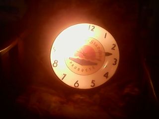 Vintage Lighted Advertising Clock American Standard Products
