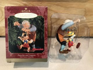 1999 Pinocchio And Geppetto Hallmark Keepsake Walt Disney Ornament