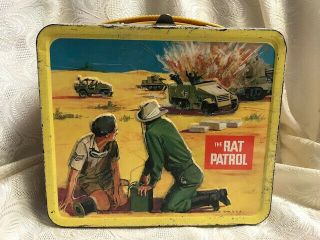 Vintage 1967 The Rat Patrol Metal Lunch Box