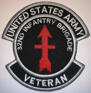 Us Army 32nd Infantry Brigade Veteran Patch Glue On (b25)