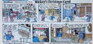 Complete Set Of 13 Walt Disney Mickey Christmas Carol,  Sunday Pages Oct/dec 1982